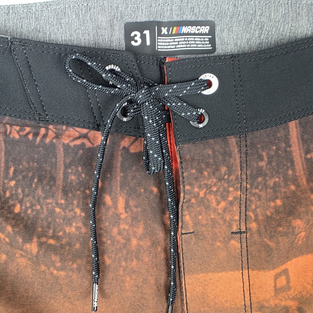 Hurley Phantom NASCAR Finishline Eco Board Shorts Mens 31‎ Racecar Graphic New - Picture 6 of 14